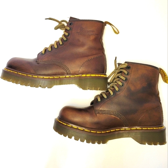 Dr. Martens Vintage England made brown leather 8338 Grunge lace up 8 hole Boot - Picture 6 of 11